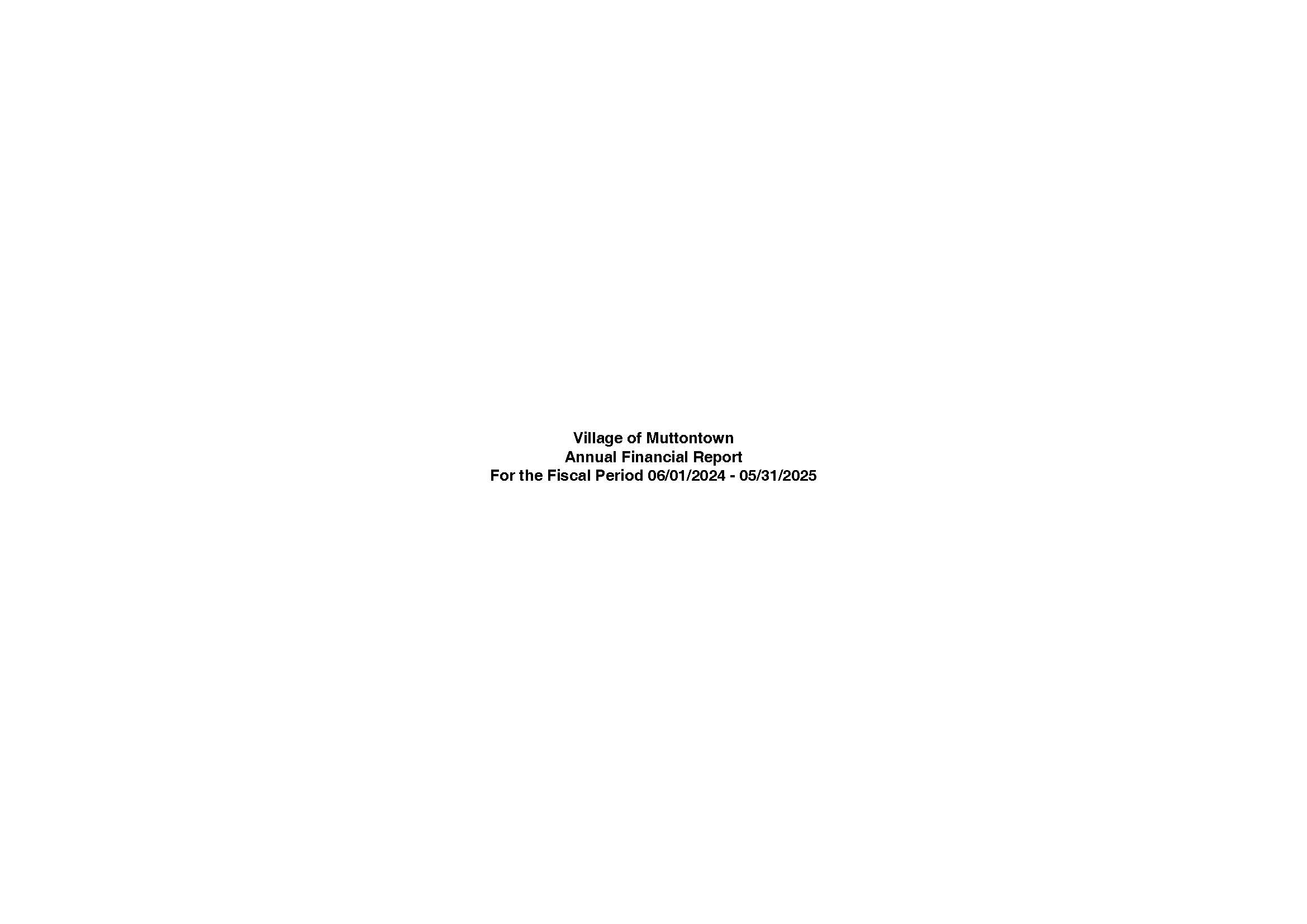 Annual Financial Report For the Fiscal Year Ended 05/31/2025